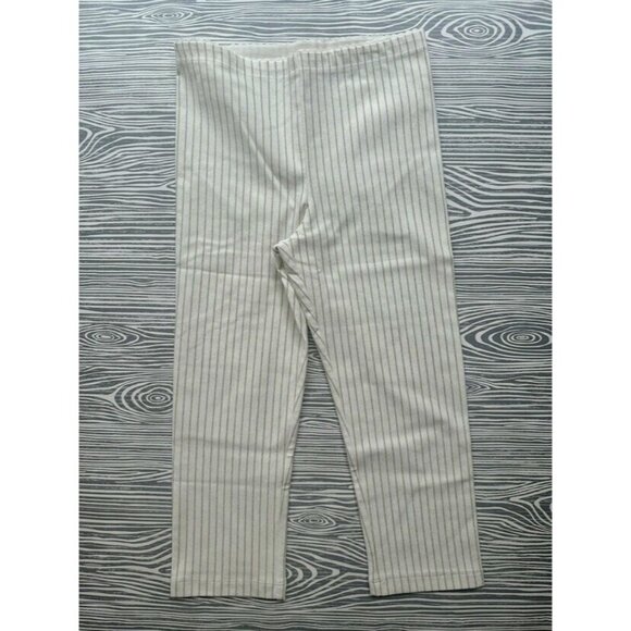 Tea Collection Gold Stripe Capri Leggings 7 NWT - Picture 1 of 5